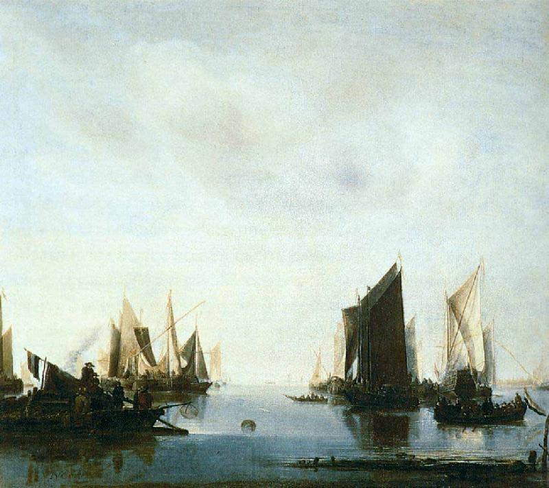 Jan van de Cappelle Seascape with Sailing Boats Spain oil painting art